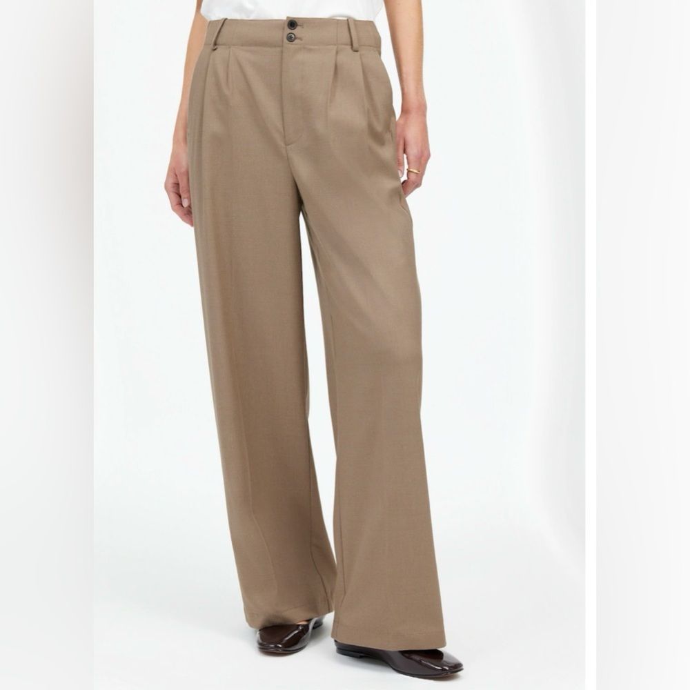 Madewell The Harlow Wide-Leg Trouser In Brushed Twill